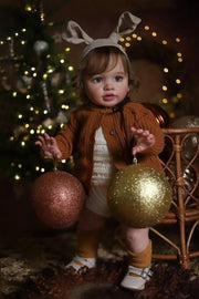 26in Lifelike Reborn Toddler Doll Soft Silicone Vinyl Cuddle Body