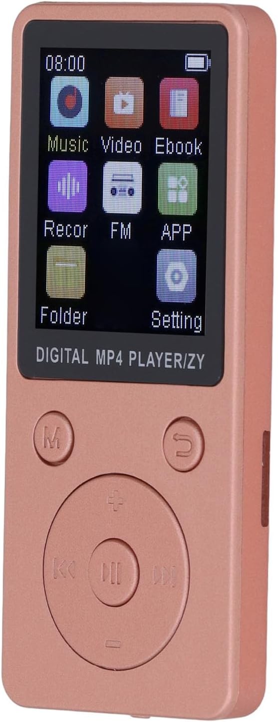 MP3 Player Bluetooth 5.0 1.8" Screen HiFi Sound 128GB Gold
