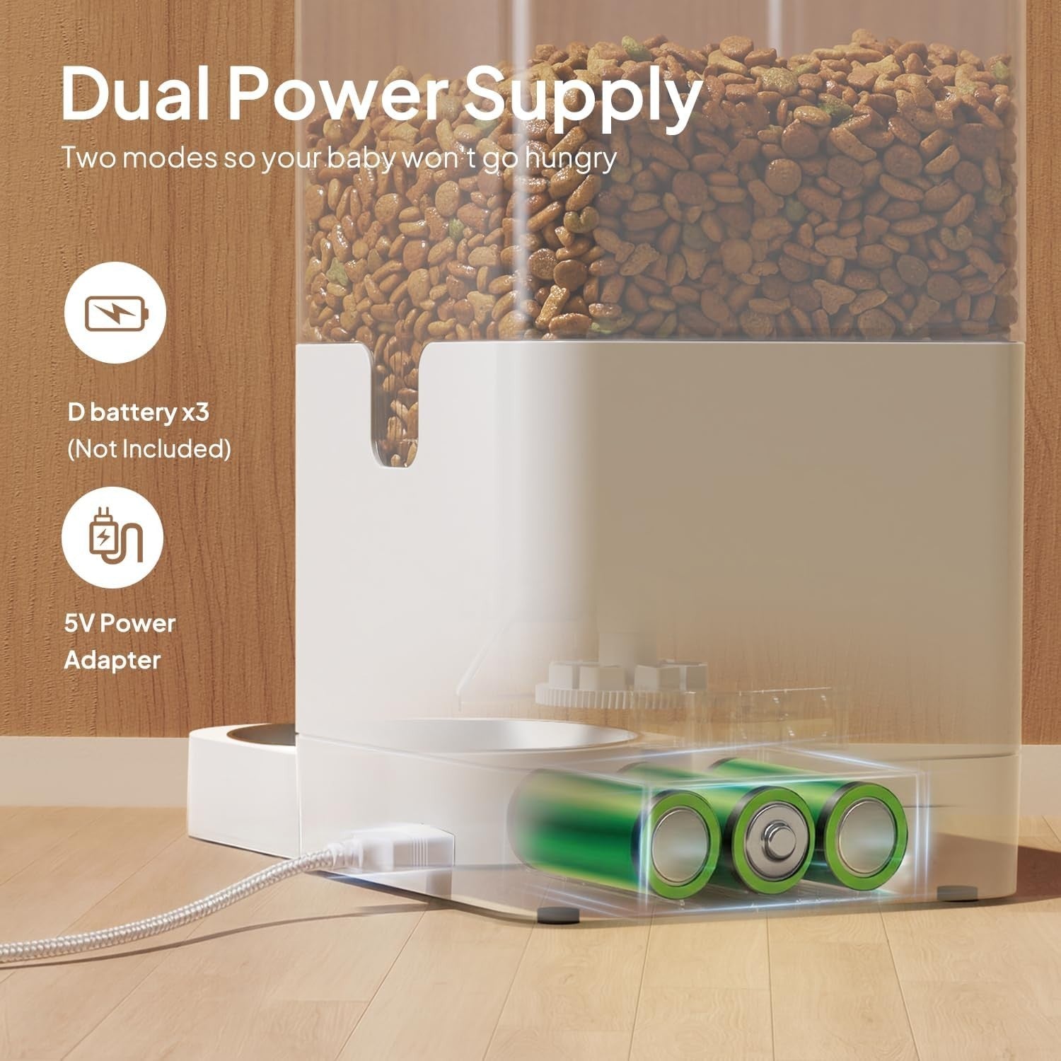 Automatic Cat Feeder 4L Timed Food Dispenser Portion Control LCD Feed