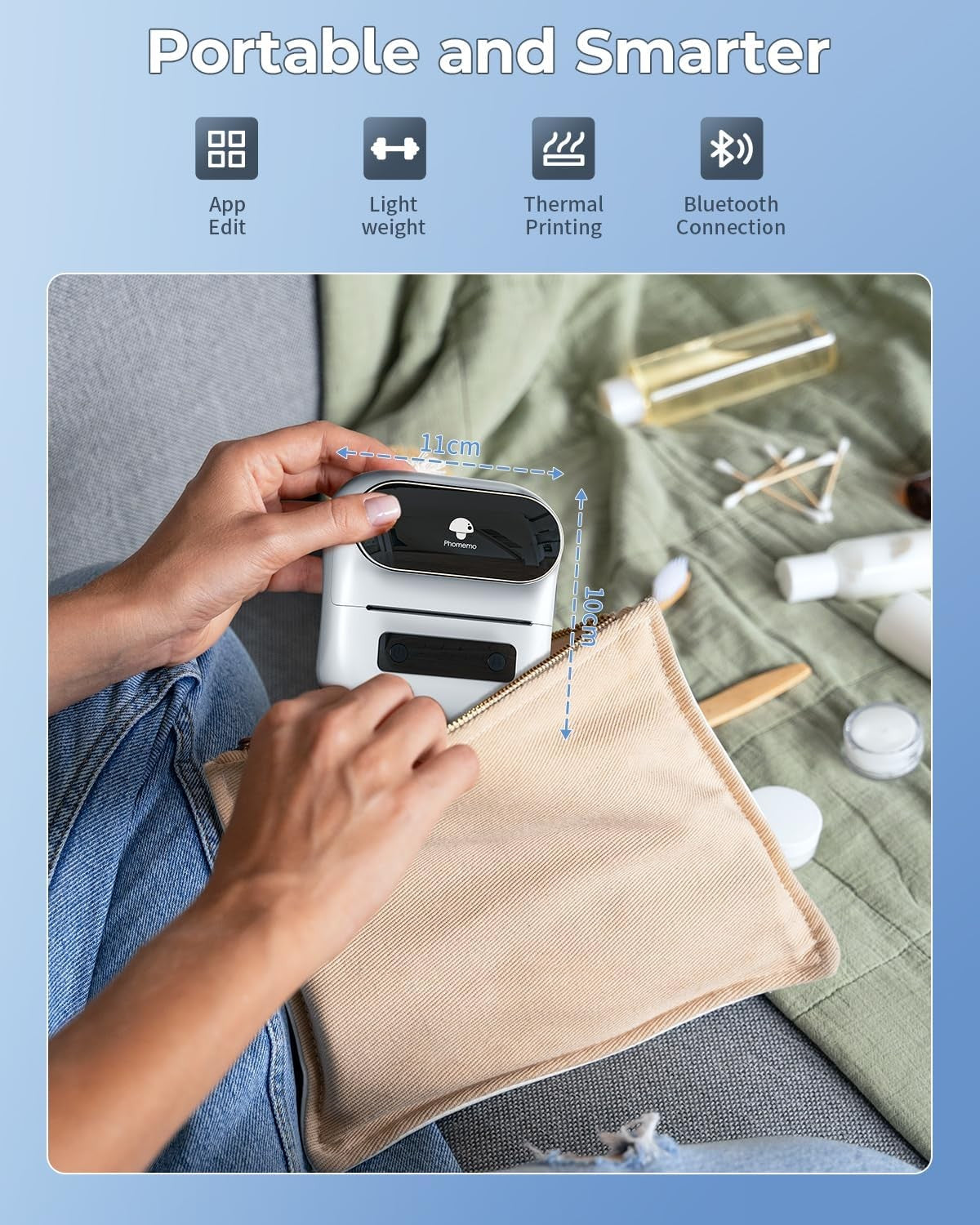 Phomemo M220 Portable Thermal Label Printer for Home & Small Business