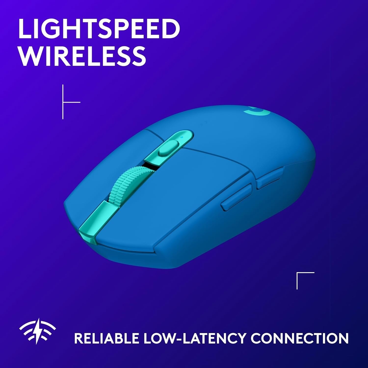 Blue Wireless Gaming Mouse 12000DPI Lightweight 6 Button 250Hr Battery PC
