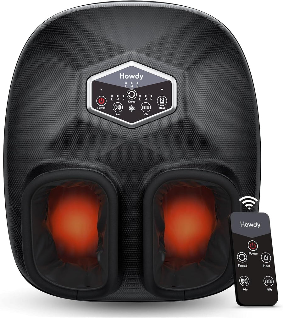 Shiatsu Foot Massager with Heat, Remote, Kneading, Vibration & Air Compression