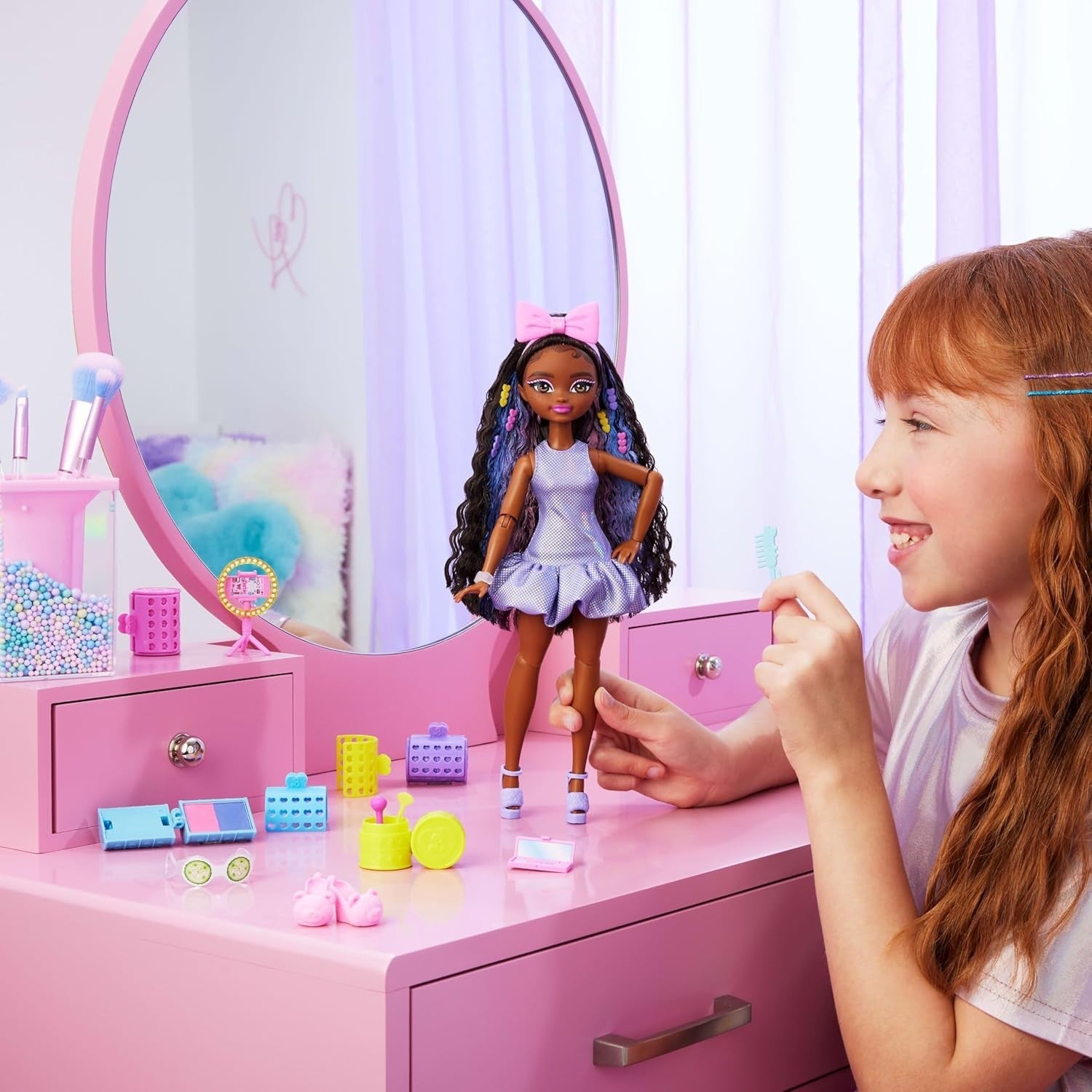 Fashion Doll Get Ready Set Styling Accessories Articulated Play Toy