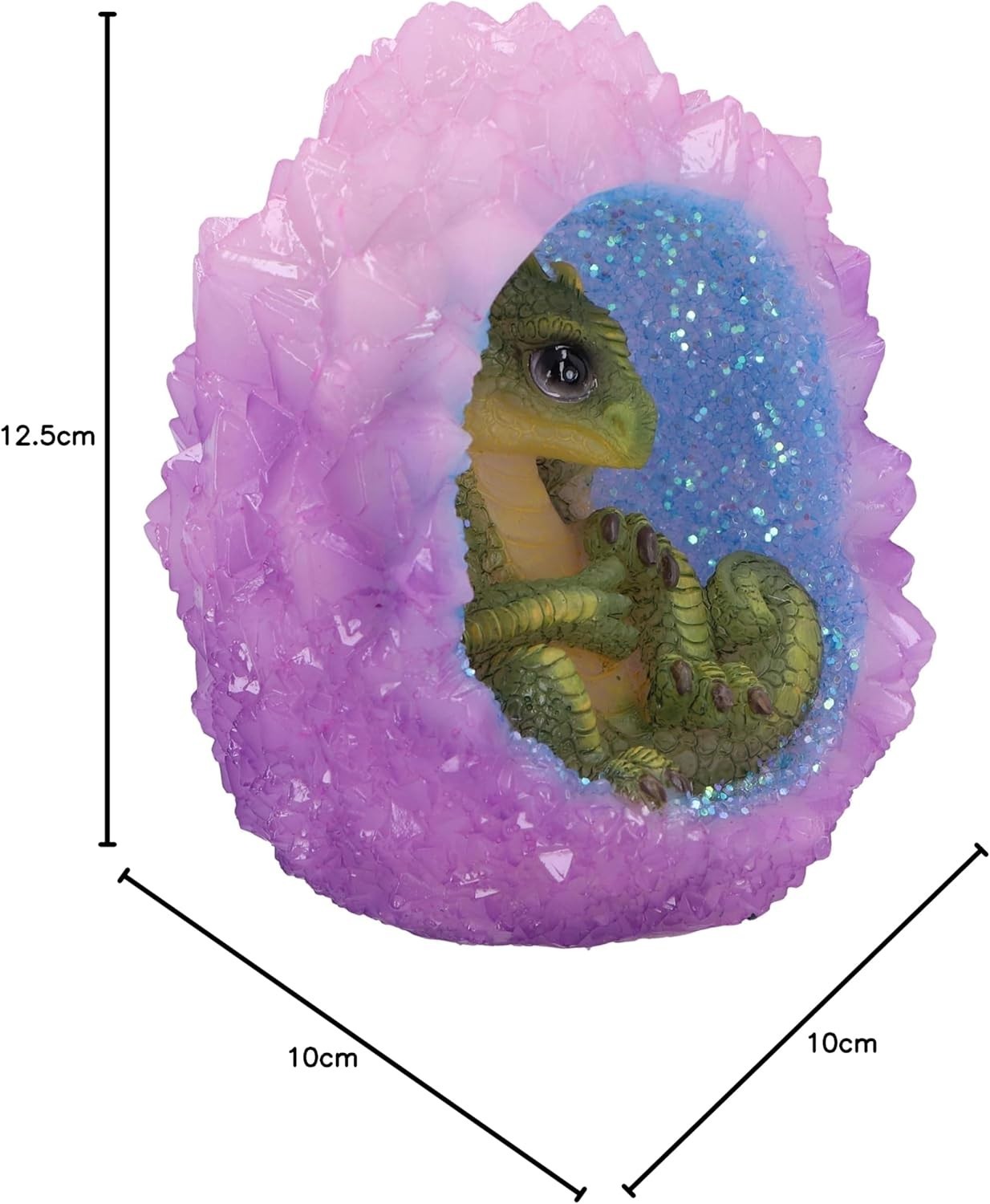 Pink Geode Dragon Egg Ornament 12.5cm | Crystal Nest Figurine | Fantasy Gift