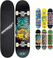 31" Double Kick Skateboard Kids Youth Maple Deck 54mm Wheels ABEC 5 - Grip Tape