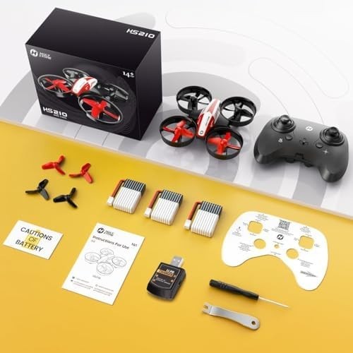 Mini Kids Drone with 3 Batteries, Auto Hover, 3D Flip & Headless Mode – Red