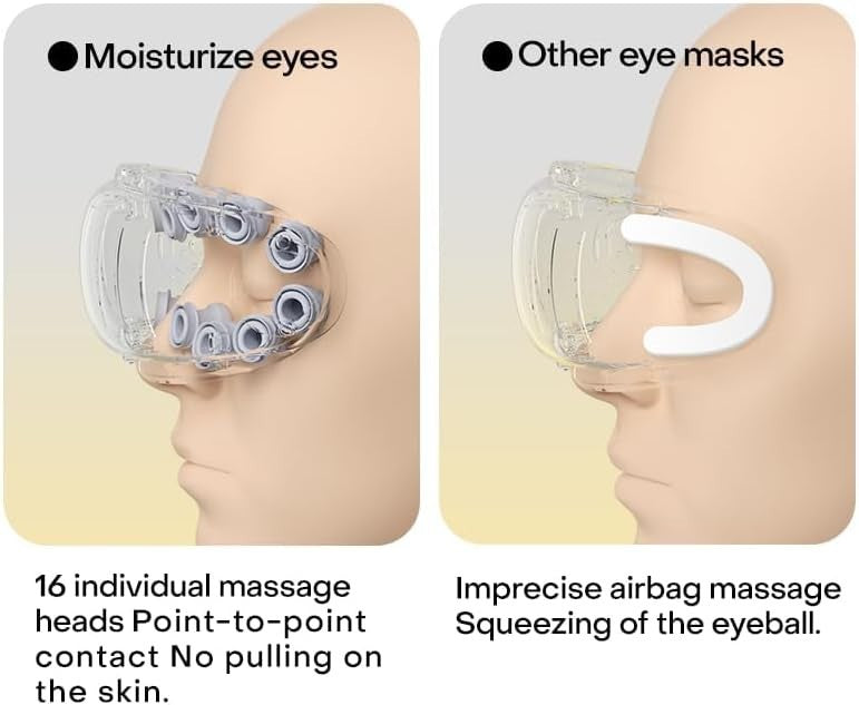 Luxury Steam Heated Eye Massager Bluetooth Dry Eye Puffiness