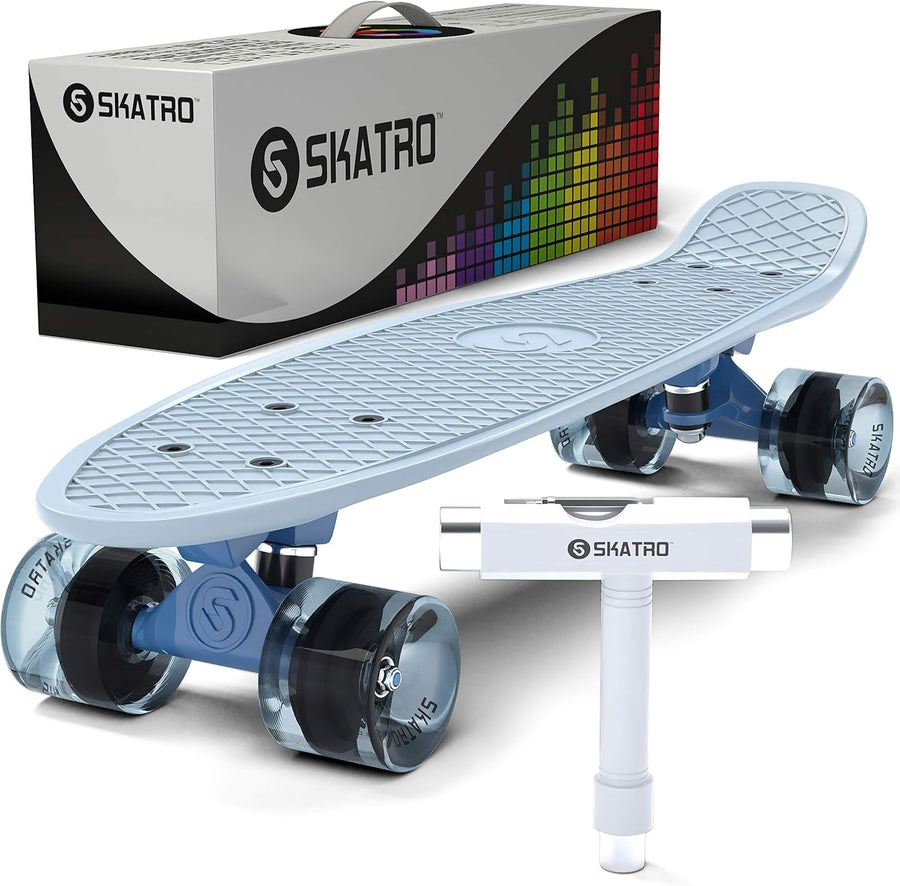 26cm Mini Cruiser Skateboard Rocky Mountain Retro Plastic Board