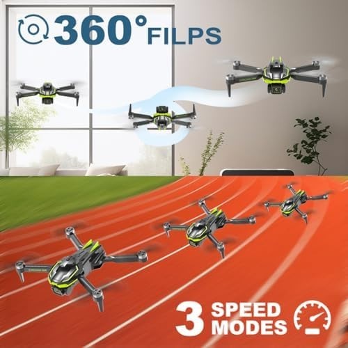 1080P Camera Foldable Drone for Kids & Adults, Brushless Motor, 36 Min Flight