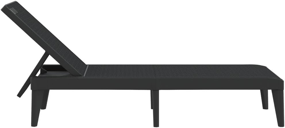 Adjustable Outdoor Sun Lounger UV-Resistant Polypropylene, Lightweight & Durable