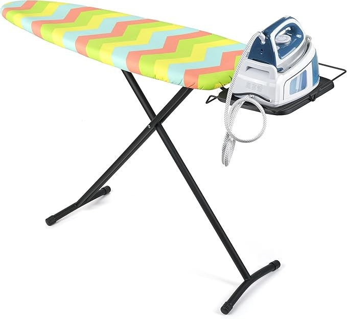 Extra Wide Ironing Board Foldable Stable Steam Station Ready 120x40cm