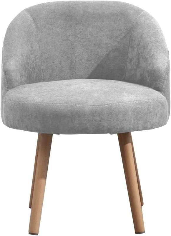 Set of 2 Small Linen Tub Chairs Lounge Side Armchairs