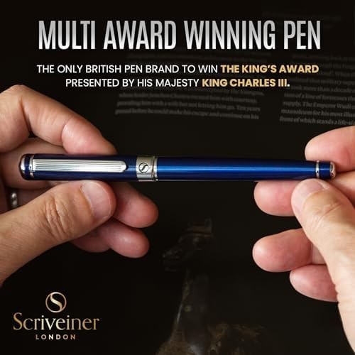 Luxury Rollerball Pen Midnight Blue Chrome Medium Gift
