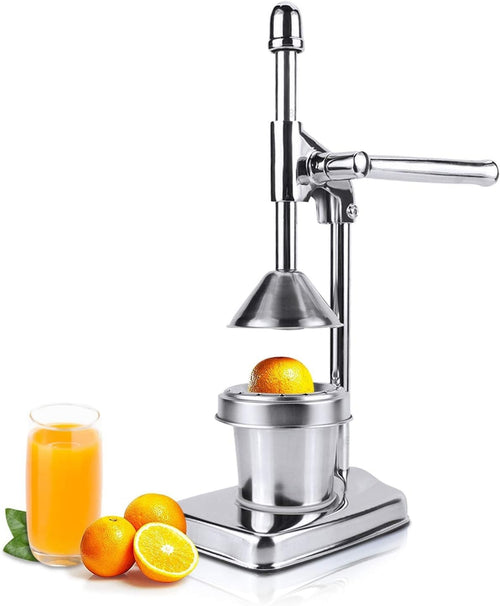 Vintage Manual Citrus Press Stainless Steel Lever High Yield Easy Clean
