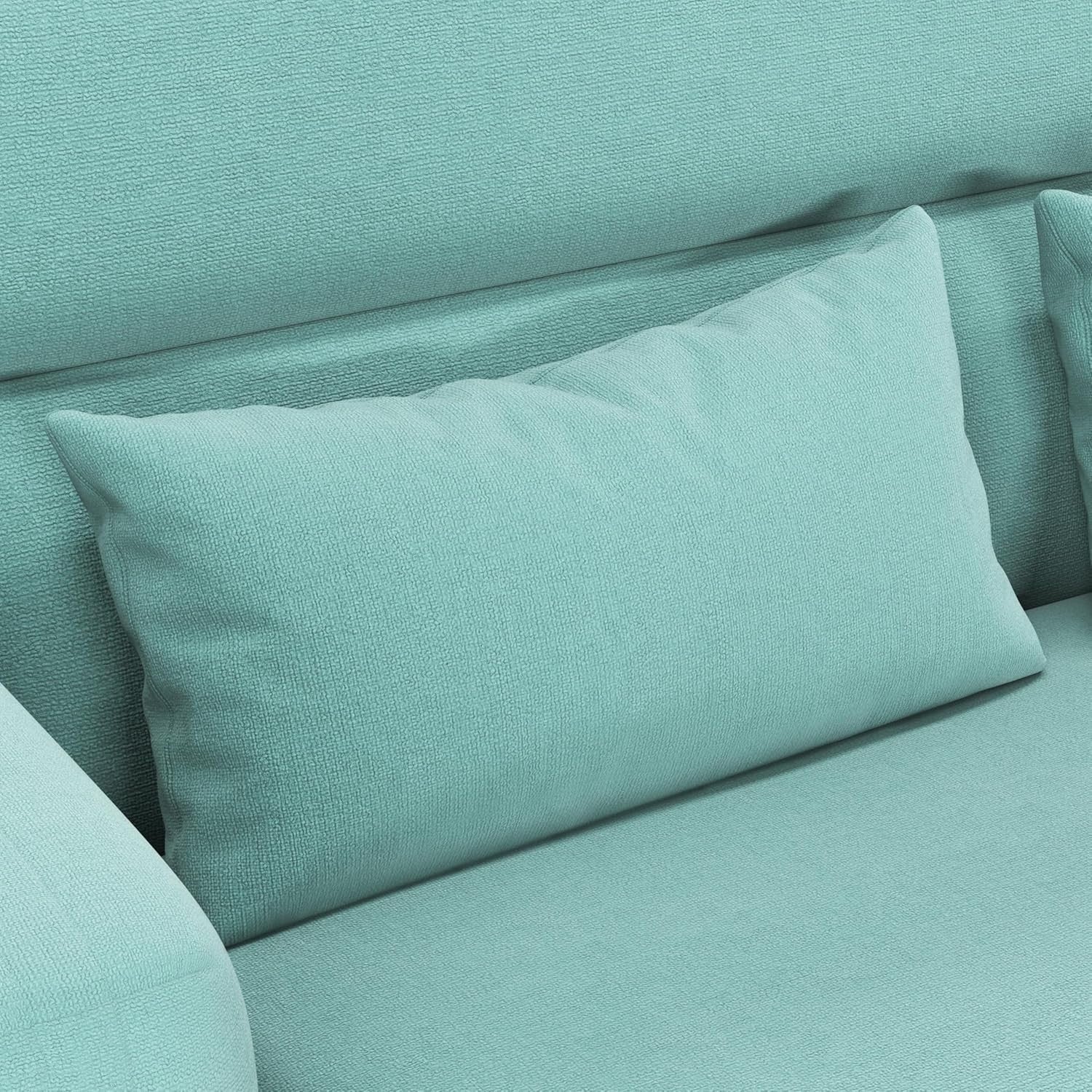 Aquamarine 2 Seater Sofa Small Couch Compact Mid Century Settee for Flats