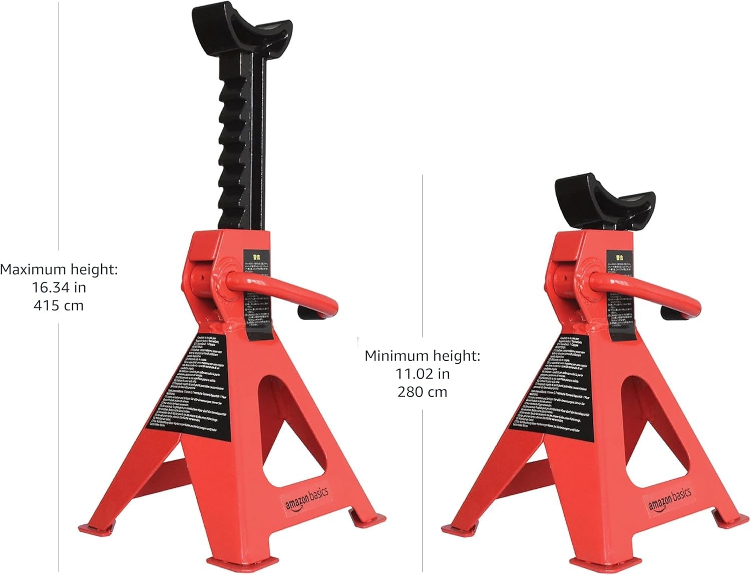 Steel Jack Stands 3 Ton Heavy Duty Pair Adjustable Height Car SUV Repair Support