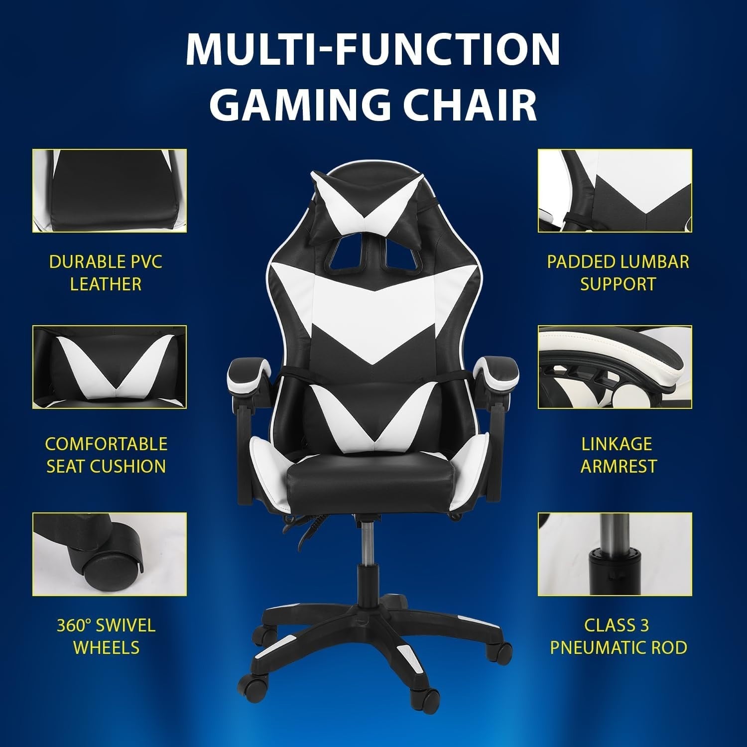 Big & Tall Gaming Chair Adult High Back Ergonomic Faux Leather PC Office Seat
