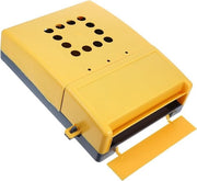 Wall Mount Locking Suggestion Box Yellow Plastic Secure Mail Holder 33cm Wide