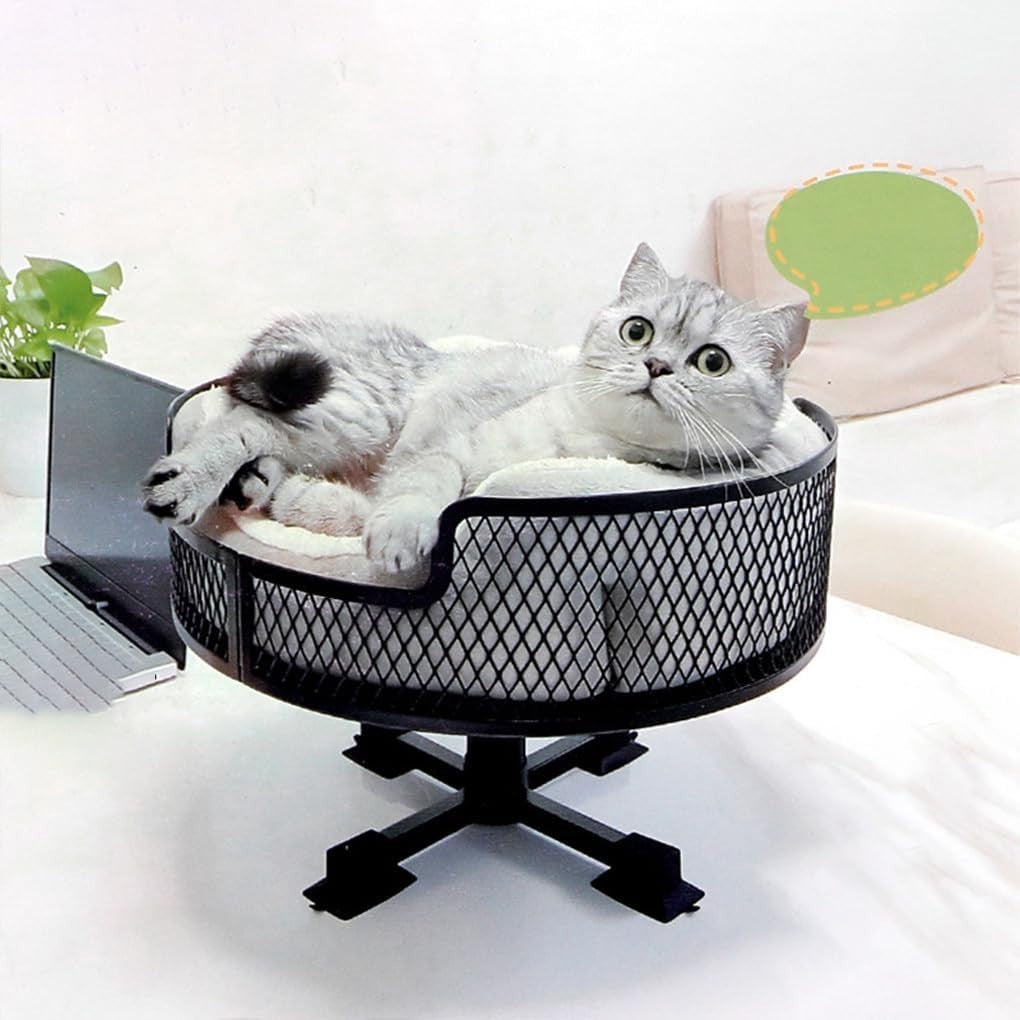 Desk Mounted Cat Bed Hammock Cat Perch Workspace Sleeping Nest Cozy