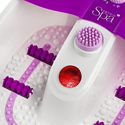 Luxury Foot Spa Massager | Heat, Bubbles & Pedicure Kit for Tired Feet