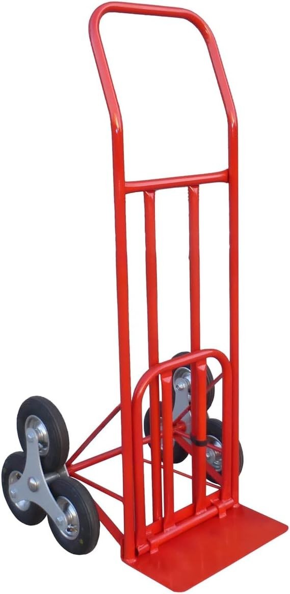 Stair Climber Trolley 150KG Sack Truck w/ Folding Toe Plate & Pneumatic Wheels