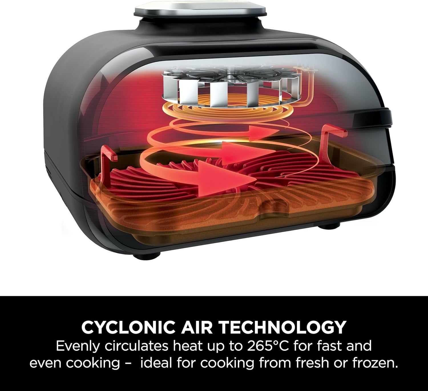 Health Grill Air Fryer 6in1 Digital Temp Probe 5.7L Pot XXL Plate