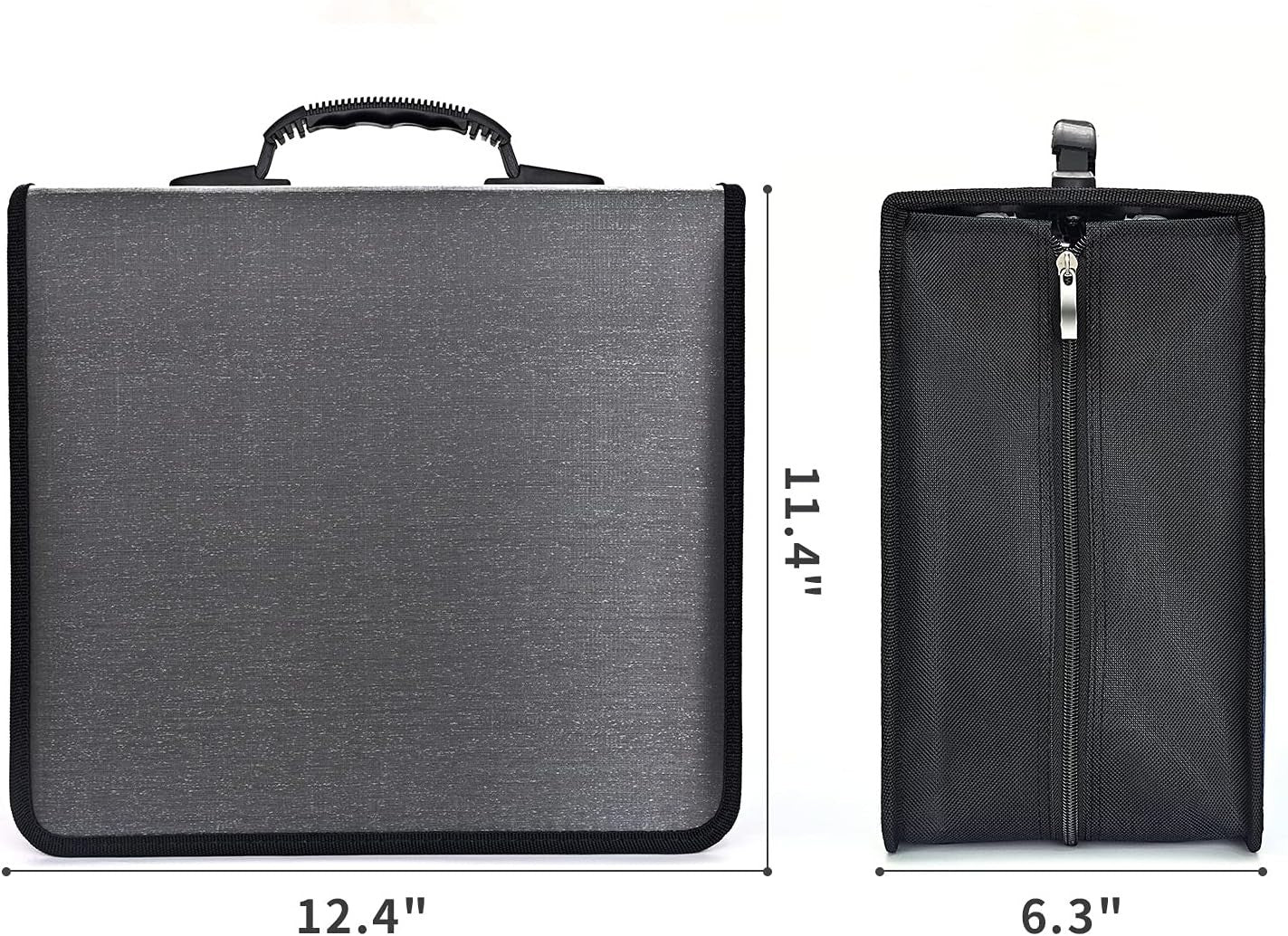 432 Disc CD DVD Storage Binder Case Zipper Media Organizer Wallet Grey
