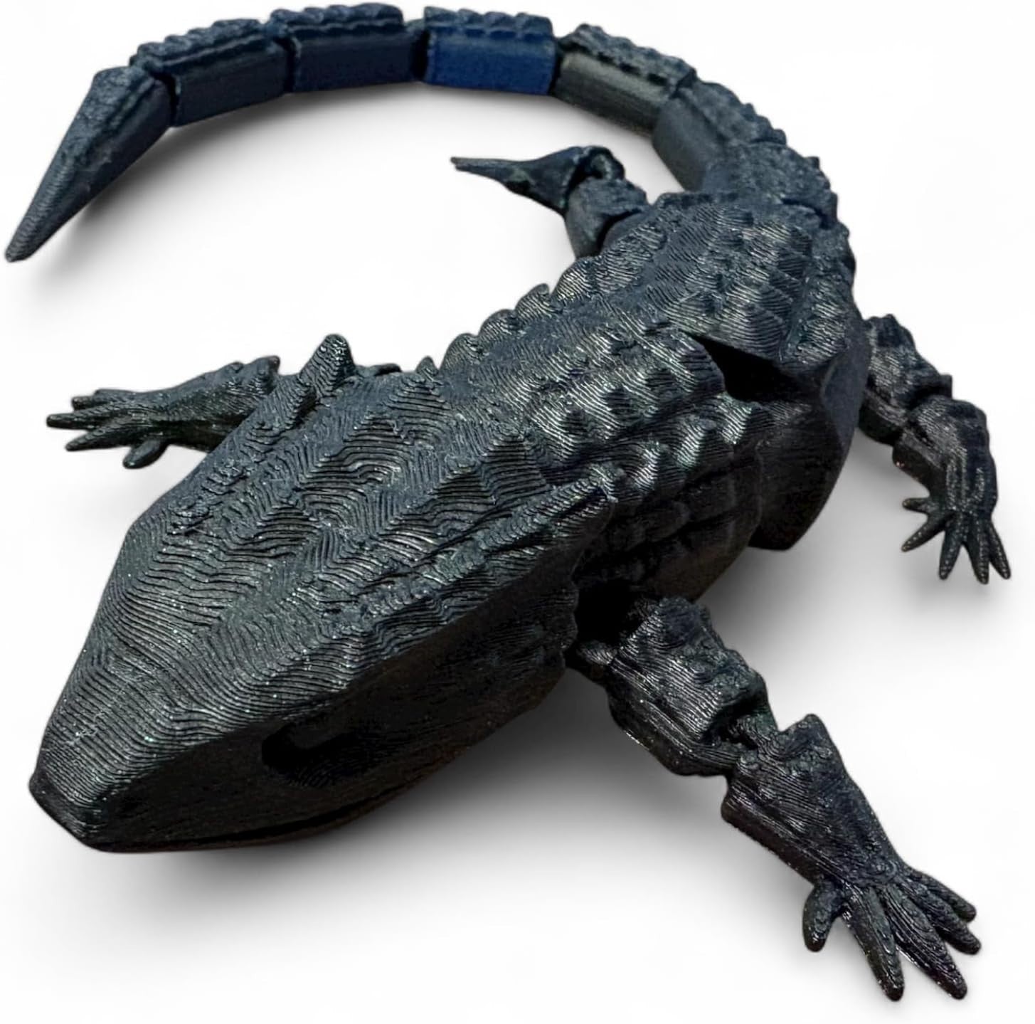 Glitter Black Lizard Fidget Articulated Colour Changing Desk Toy