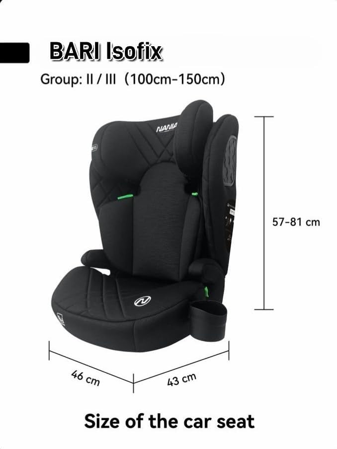 ISOFIX i-Size High Back Booster Car Seat 100–150cm 4–12Y Side Protection