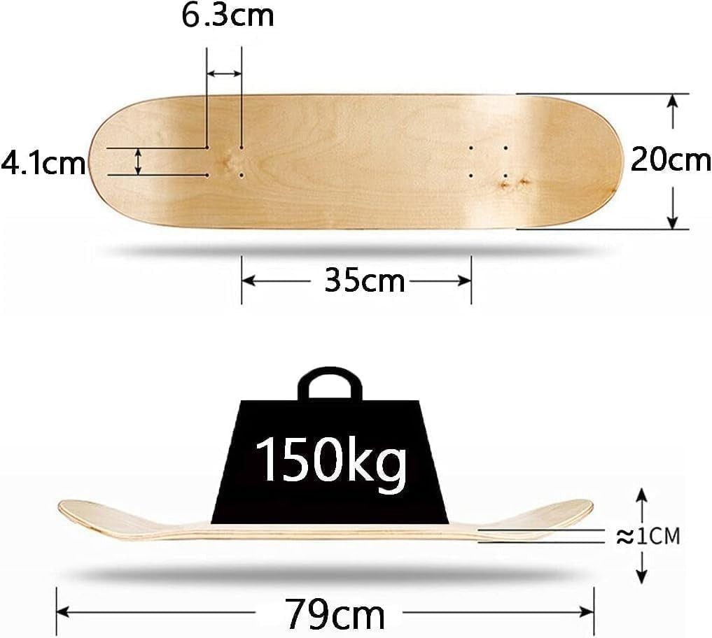 2 Pack Maple Skateboard Decks 31x8 Blank Wood 7 Ply Adult Beginner
