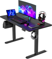 Electric Standing Desk 120x60cm Black Adjustable Home Office Table