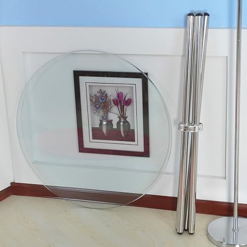 Round Glass Dining Table with Metal Legs Small Kitchen Dining Room Table