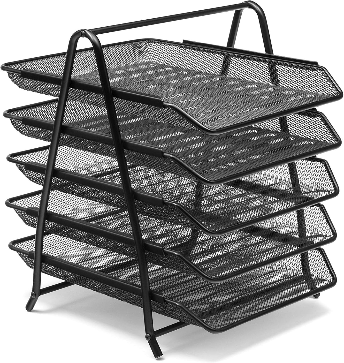 3-Pack 5-Tier Wire Mesh Letter Tray Desk Organiser A4 Paper Holder