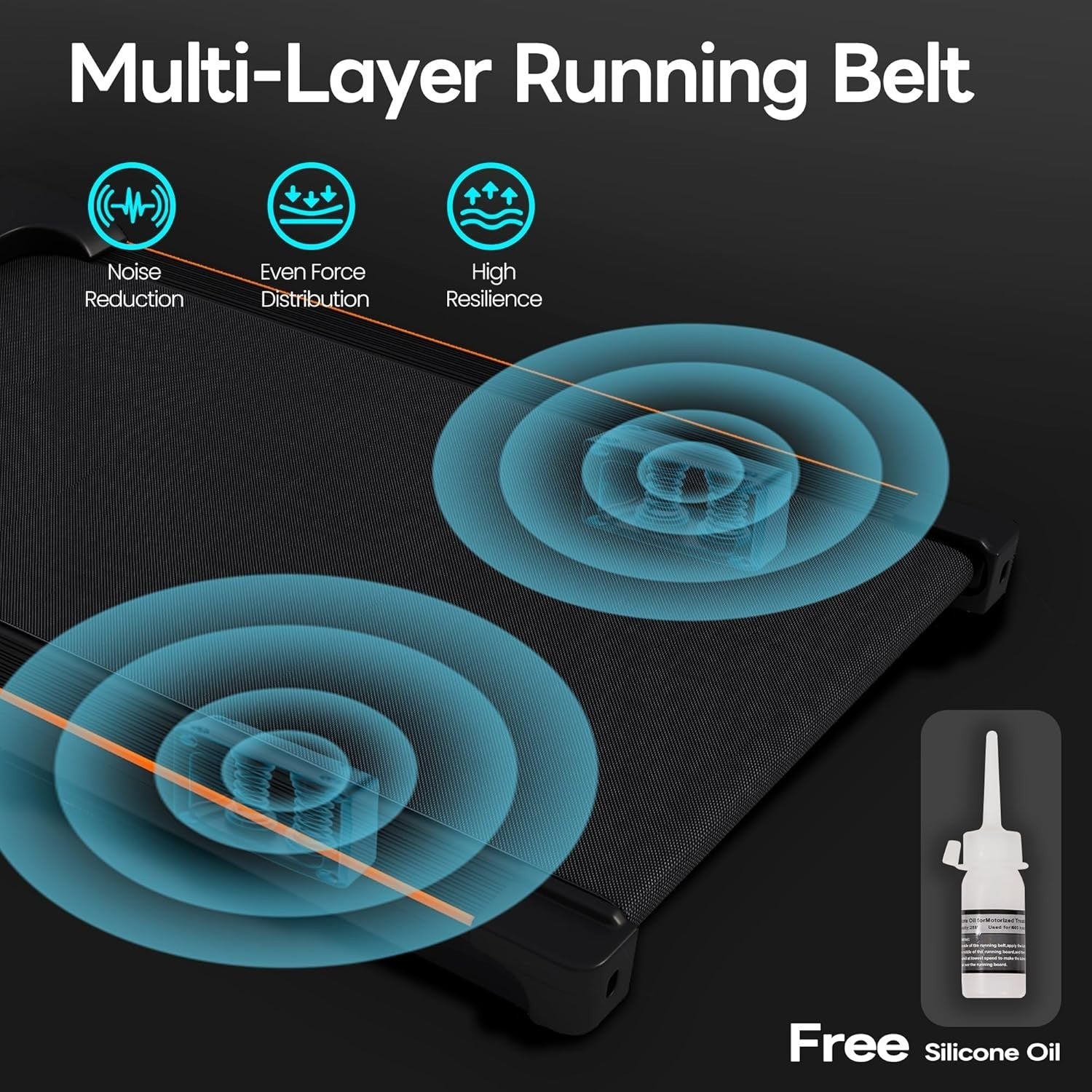 Foldable Under-Desk Treadmill 1-6km/h Portable Home Office Walker