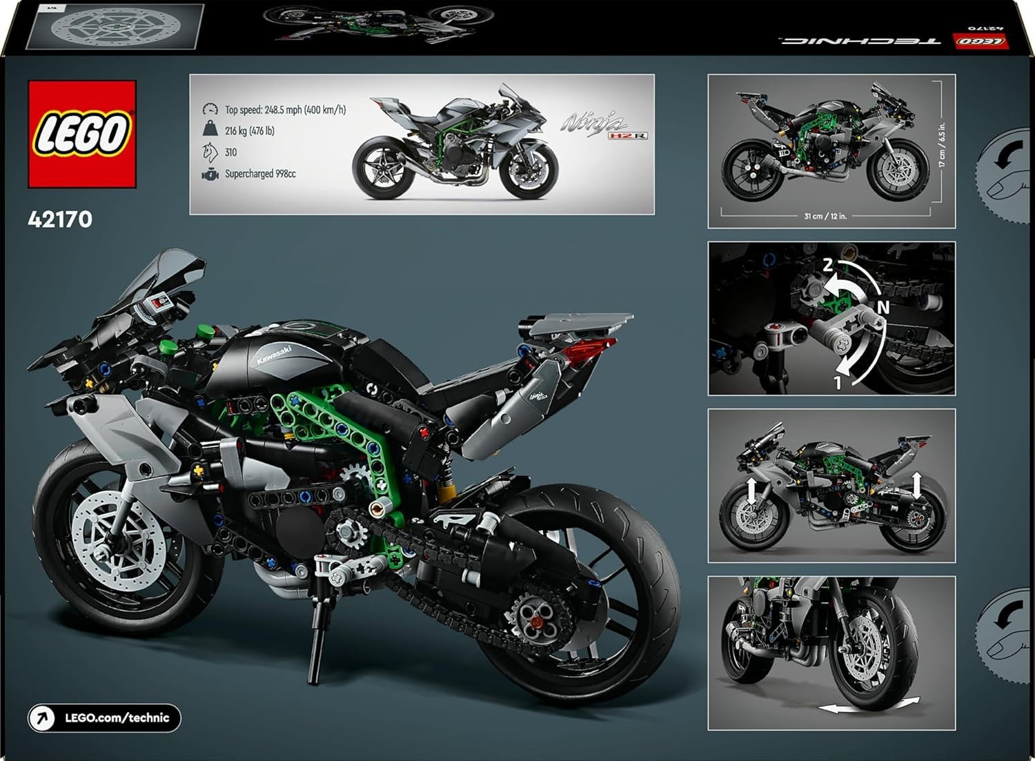 643PCS Motorbike Model Kit | 2-Speed Gearbox | Realistic Build for Kids 10+