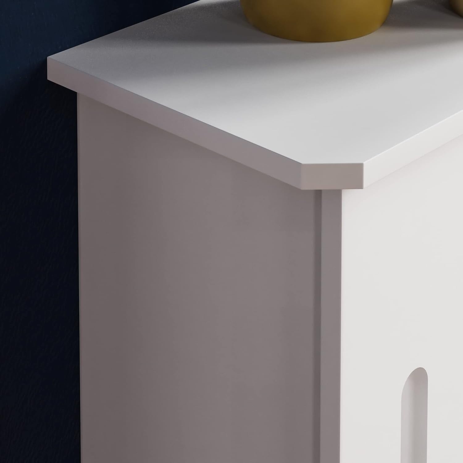 Small White Radiator Cover | Traditional Cross Pattern MDF Cabinet