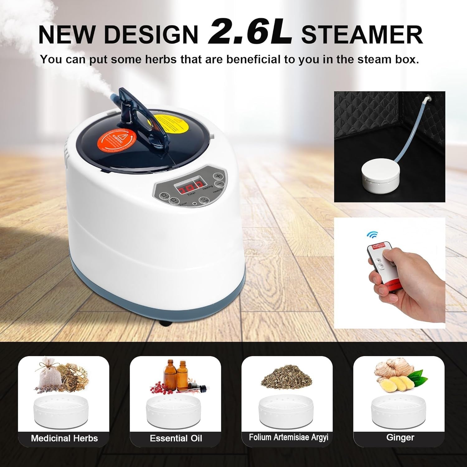 Portable Steam Sauna Tent Home Spa XL Full Body Detox Steamer 2.6L 1500W Fast