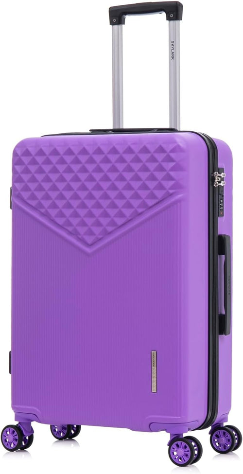 24 Inch Check In Suitcase ABS Hard Shell Lightweight 4 Wheel Spinner 66L