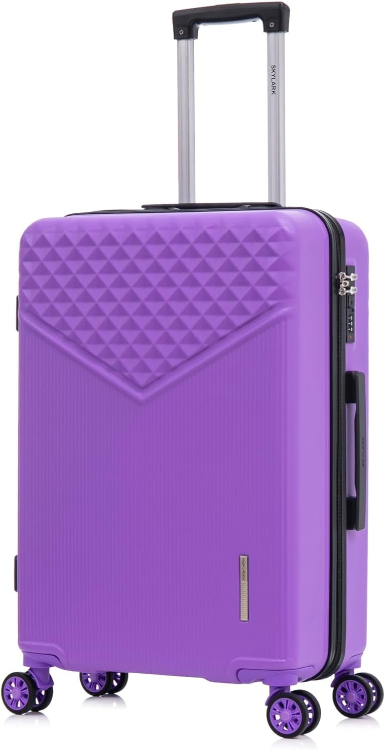 24 Inch Check In Suitcase ABS Hard Shell Lightweight 4 Wheel Spinner 66L