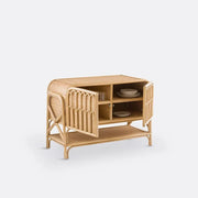 Malu Rattan Cane Sideboard – 114cm Mid-Century Storage Unit for Hallway