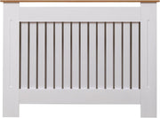 Medium White Oak Radiator Cover | Modern MDF Vertical Slat Cabinet