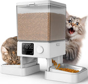 Dual Cat Feeder 5L Timed Food Dispenser Portion Control 2 Bowl