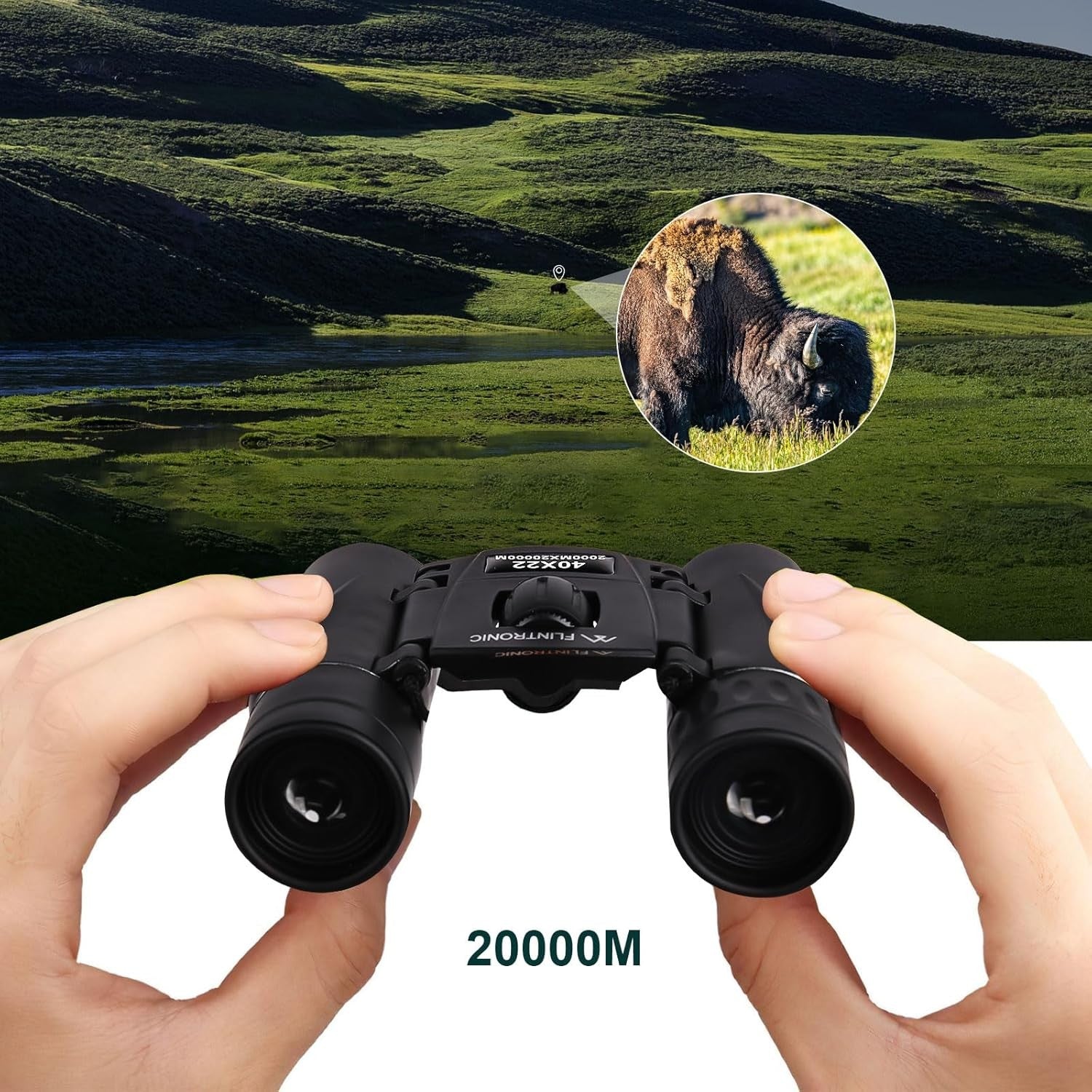 40x22 HD Mini Binoculars Compact Waterproof Pocket Size Travel Hiking Camping