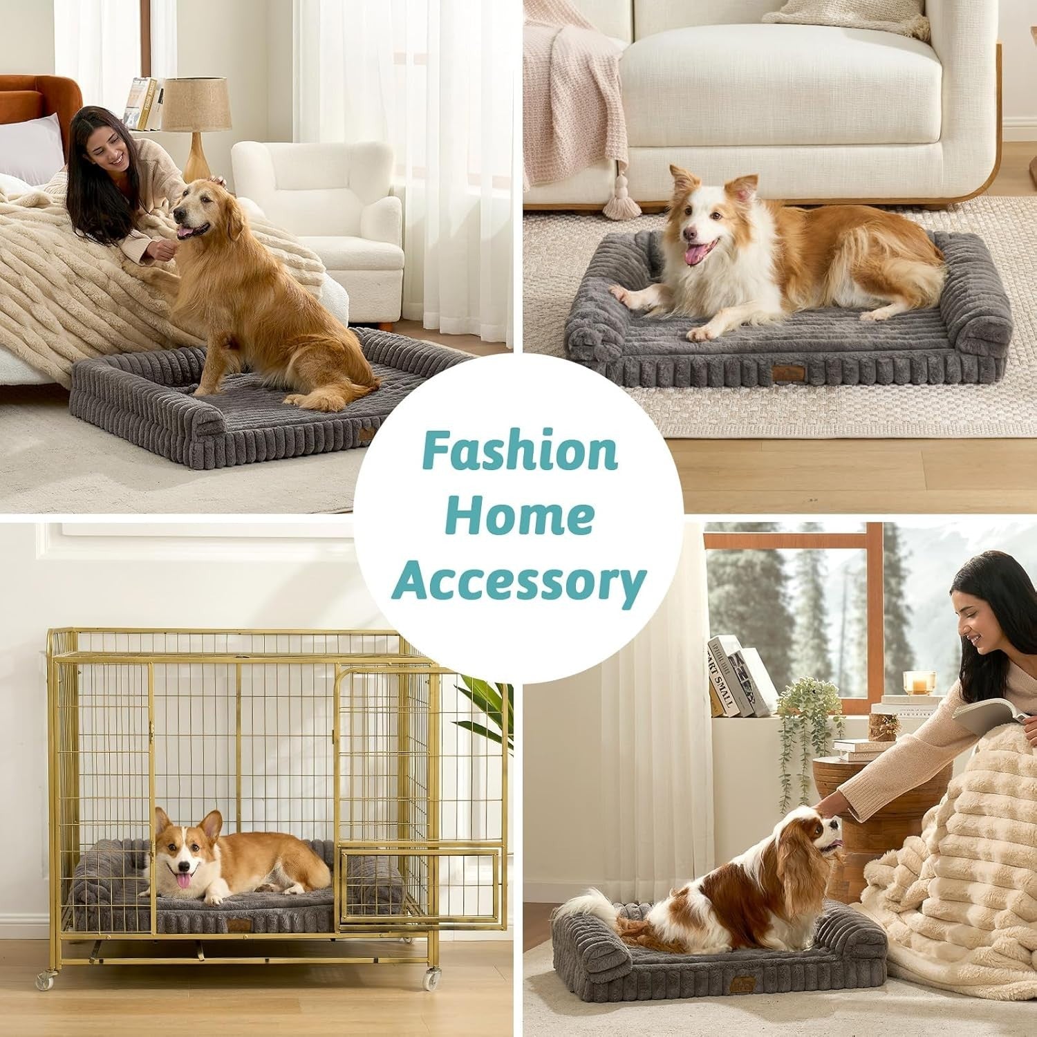 XL Orthopedic Dog Sofa Bed 110x80cm Waterproof Washable Grey