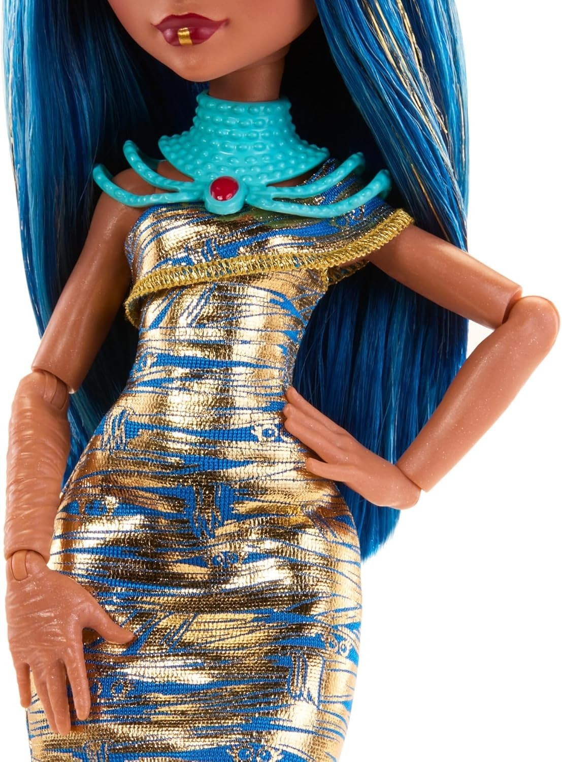 Fashion Doll Gold Mini Dress Articulated Poses Accessories Gift
