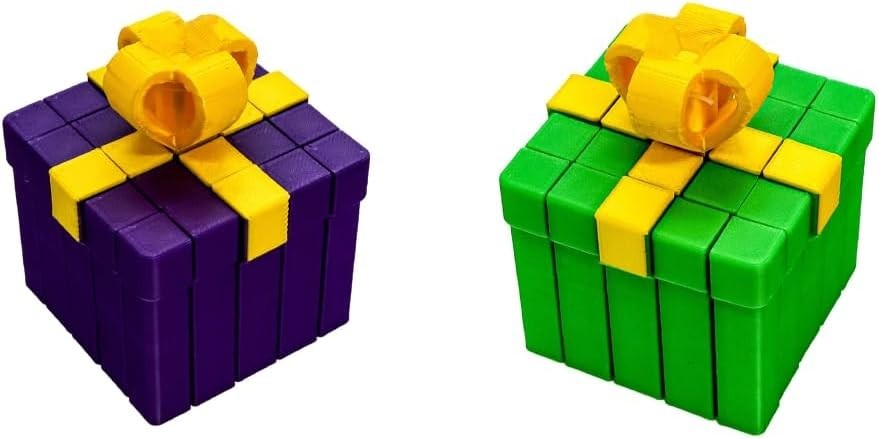 DIY 3D Printed Christmas Box Fidget Toy Building Blocks Stress Relief