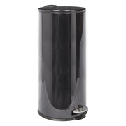 30L Black Stainless Steel Pedal Kitchen Bin Tall Slim Dustbin