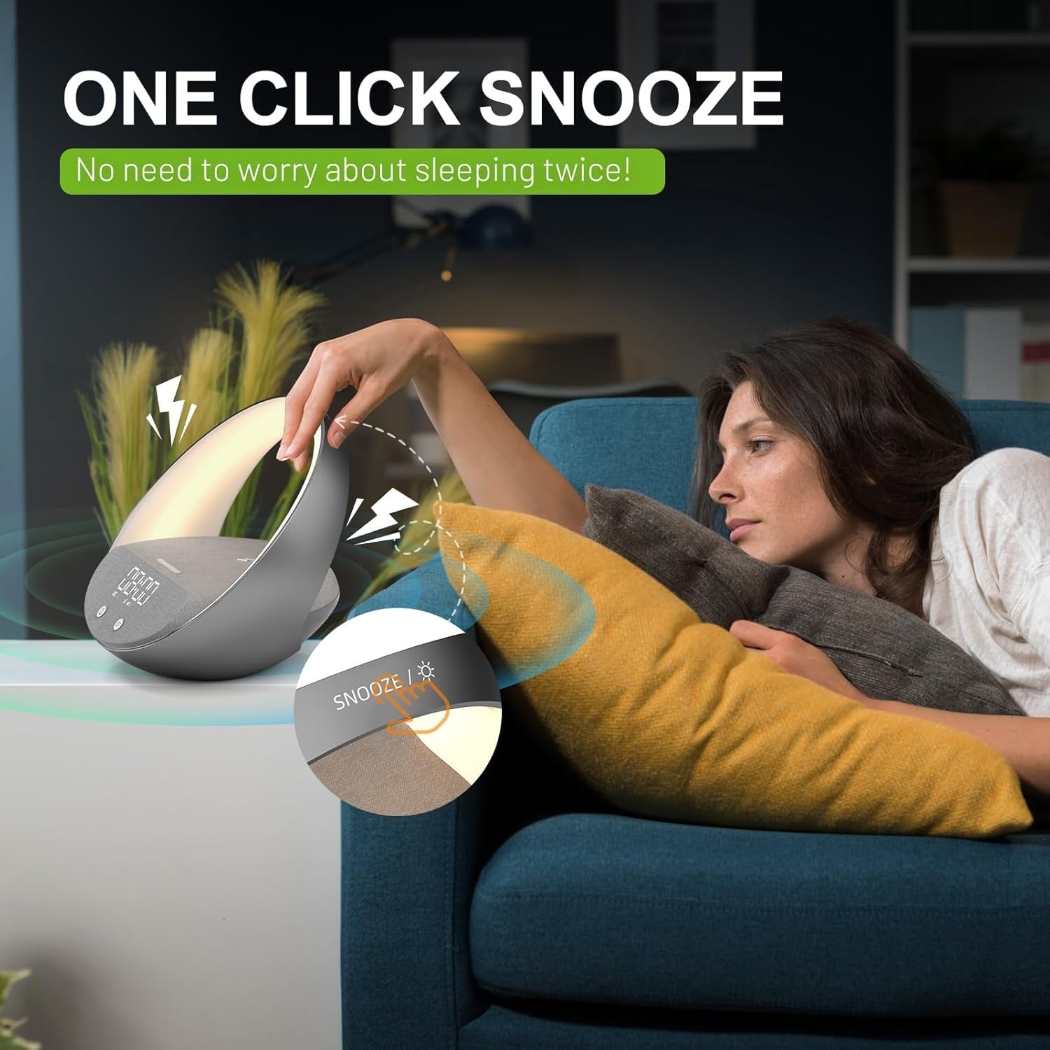 Wireless Charging Alarm Clock Bluetooth Speaker Sunrise Wake Up Light