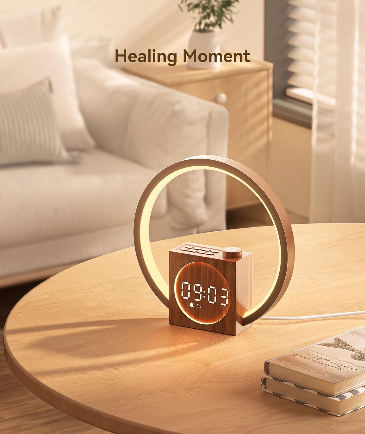 Sunrise Alarm Clock Wake Up Light White Noise 12 Colours Sleep Aid