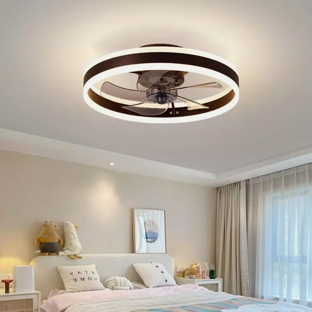 Blendra 50CM Modern Ceiling Fan with Light, 6-Speed, Dimmable LED, Remote